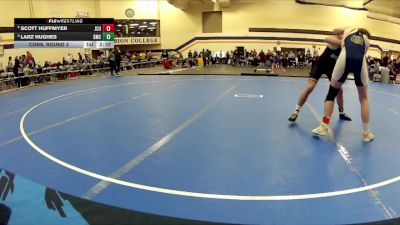 157 lbs Cons. Round 2 - Larz Hughes, Southwestern Michigan College vs Scott Huffmyer, John Carroll University
