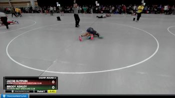 102 lbs Champ. Round 2 - Brody Ashley, Michigan West Wrestling Club vs Jacob Sutphin, Alton Little Redbirds Wrestling Club
