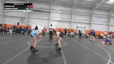 130 lbs Round 3 (6 Team) - Summer Banker, Lady Warriors United Gold vs Sabrina See, Backyard Barbies