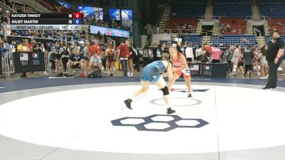 125 lbs Cons. Sub-rd Of 16 - Kayden Tinkey, Michigan vs Juliet Martin, California