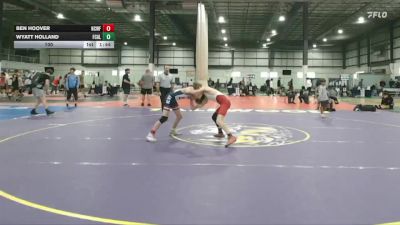 100 lbs Round 1 (4 Team) - Ben Hoover, NORTH CAROLINA WRESTLING FACTORY vs Wyatt Holland, FCA LYNCHBURG