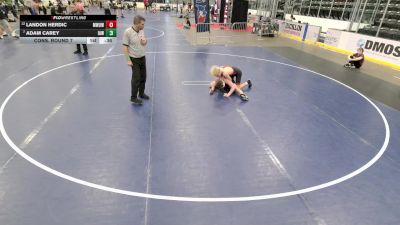 16U Boys - 126 lbs Cons. Round 7 - Landon Herdic, Metro West United Wrestling Club vs Adam Carey, Immortal Athletics WC