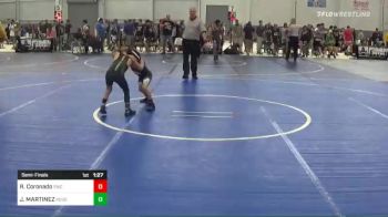 49 lbs Semifinal - Ruben RJ Coronado, Sunnyside Wrestling Club vs JOHNNATAN MARTINEZ, Roughriders