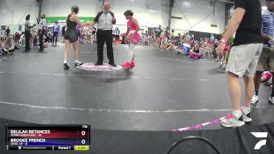 118 lbs Round 3 (3 Team) - Brooke French, Level Up vs Delilah Betances, Storm Wrestling