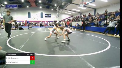 58 lbs Consolation - Louis Littleton, Collinsville Cardinal Youth Wrestling vs Cooper Carlton, Cowboy Wrestling Club