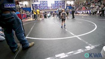 43 lbs Quarterfinal - Stetson Taylor, Clinton Youth Wrestling vs Eagan Luxton, Bartlesville Wrestling Club