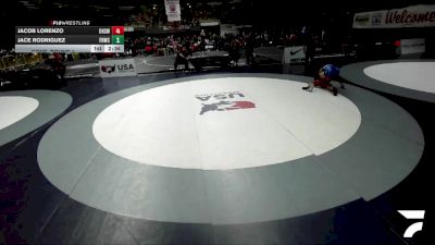 Cons. Round 1 - Jacob Lorenzo, Oceanside High School Wrestling vs Jace Rodriguez, Friendly Hills Wrestling Club