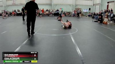 80 lbs Round 5 (8 Team) - Evan Altshuler, Warhawks Wrestling vs Gus Engelman, Mat Assassins Red