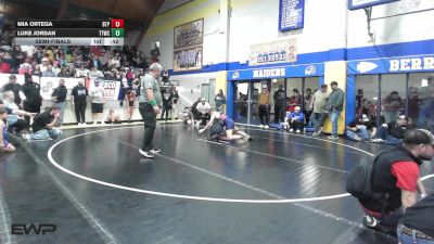 110-120 lbs Semifinal - Mia Ortega, Tulsa Blue T Panthers vs Luke Jordan, Team Tulsa Wrestling Club