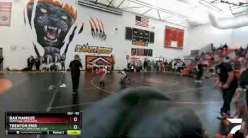 92 lbs Semifinal - Trenton Enis, Thermopolis Wrestling Club vs Dax Mangus, North Big Horn Rams
