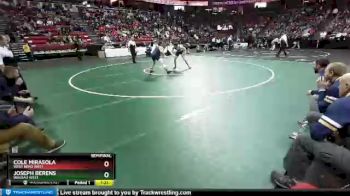 D1-195 lbs Semifinal - Cole Mirasola, West Bend West vs Joseph Berens, Wausau West