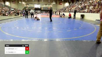 76 lbs Consi Of 8 #2 - Jesse Johnson, Jackson County Wrestling Club vs Cal Covelo, South Forsyth WAR Wrestling Club