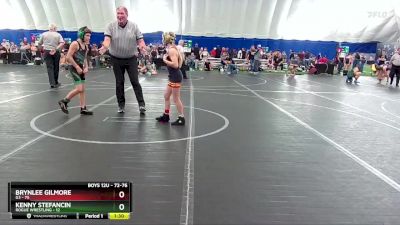 72-76 lbs Round 2 - Kenny Stefancin, Rogue Wrestling vs Brynlee Gilmore, G3