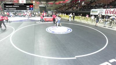 165 lbs Cons. Sub-quarters - Michael Huerta, Valhalla High School Wrestling vs Oli Zimbron, San Pedro High School Wrestling