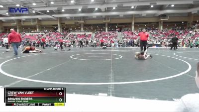 49 lbs Champ. Round 3 - Braven Enders, Kansas Young Guns vs Crew Van Vleet, Maize WC