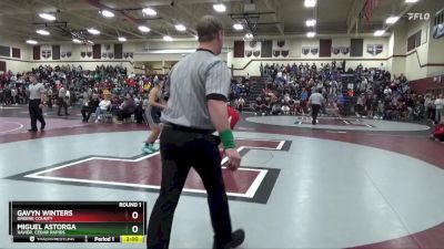 120 lbs Round 1 - Gavyn Winters, Greene County vs Miguel Astorga, Xavier, Cedar Rapids