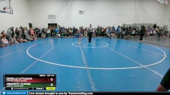 110-117 lbs Round 1 - Denelle Littlesun, Laramie Middle School vs Meredith Zlomke, Gering Junior High