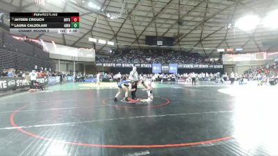 Girls 2A 135 lbs Champ. Round 2 - Jayden Crouch, Orting (Girls) vs Laura Calzolari, Aberdeen (Girls)