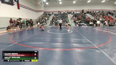 100 lbs Round 5 - Lillian Zepata, Lewisville Flower Mound (Girls) vs Hayley England, Catoosa