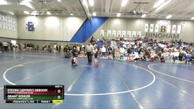 67 lbs Cons. Round 2 - Steven (Jeffery) Deboom, Wasatch Wrestling Club vs Grant Kohler, Wasatch Wrestling Club