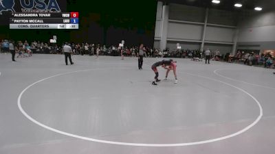 85 lbs Cons. Quarters - Alessandra Tovar, Victory Wrestling-Central WA vs Payton McCall, Lady Outlaws