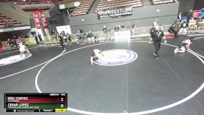 165 lbs Champ. Round 3 - Eric Cortez, California vs Cesar Lopez, Youngblood Wrestling Club
