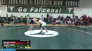 220 lbs 1st Place Match - William Caneer, Buckhorn vs Robert Goebel, St. John Paul II