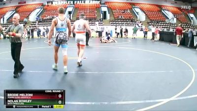 185 lbs Cons. Round 7 - Brodie Melzoni, Young Guns Nashville vs Nolan Rowley, Bath Wrestling