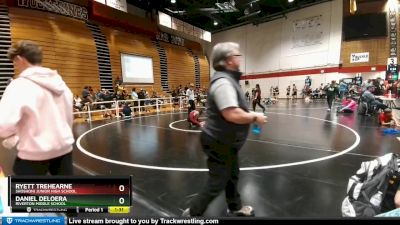 84 lbs 5th Place Match - Daniel DeLoera, Riverton Middle School vs Ryett Trehearne, Shoshoni Junior High School