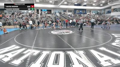 100 lbs Cons. Sub-semis - Mason Worden, Gold Rush Wrestling vs Hayes Ingram, Bear Cave Wrestling Club