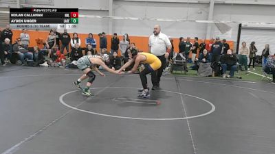 100 lbs Round 5 (10 Team) - Ayden Unger, Lake WC vs Nolan Callahan, Notre Dame Lions