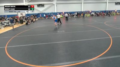 126 lbs Cons. Round 3 - Brent Coak, Unattached vs Isaiah White, Unattached