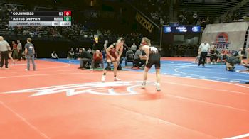 144 Class 3 lbs Champ. Round 1 - Colin Weiss, Ft. Zumwalt South vs Justus Griffith, Warrensburg