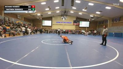 133 lbs Champ. Round 2 - Richard Romero, Unattached vs Matthew Terrence, Doane