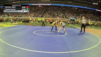 D1-106 lbs Champ. Round 1 - Michael Abbey, Hartland HS vs Hunter Sutfin, Hastings HS