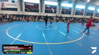 60 lbs Quarterfinal - Elijah Rodriguez, Fitness Fight Factory Wrestling Club vs Camilo Mercadante, Texas