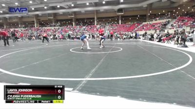 75 lbs Round 1 - Cyleigh Puderbaugh, Bobcat Wrestling Club vs LaNya Johnson, Hoisington