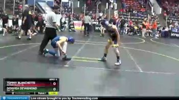 92 lbs Quarterfinals (8 Team) - Tommy Blanchette, Dundee Black vs Donviea Deyarmond, Ida