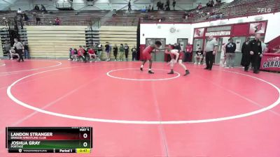 132 lbs Cons. Round 6 - Landon Stranger, Dragon Wrestling Club vs Joshua Gray, Portage