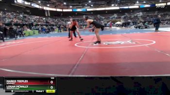 144 lbs Cons. Round 3 - Markis Teeples, Newport vs Logan Mcnally, Wasatch Utah