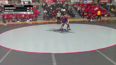 165 lbs Champ. Round 2 - Uriah Clay, Missouri Valley vs Gage Murphy, SIU Edwardsville