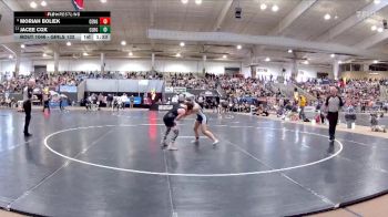 Girls 132 lbs Champ. Round 1 - Jacee Cox, Clarksville High School vs Moriah Boliek, Centennial High School