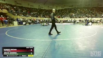 5A-132 lbs Champ. Round 1 - Brock Gowens, Bishop Mcguinness School vs Robert Brown, Will Rogers