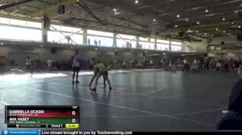 127 lbs Round 1 (4 Team) - Gabriella Ocasio, Black Mambas Red vs Ava Vasey, Free Range Chickens