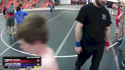 92 lbs 3rd Place Match - Parker Kinnan, Hawk vs Carson Bruber, MWC Wrestling Academy
