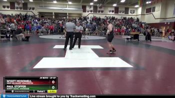 JV-37 lbs Quarterfinal - Wyatt McDowell, West Delaware, Manchester vs Paul Stoffer, North Cedar, Stanwood