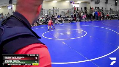48 lbs Quarterfinal - Gabriel Acosta, El Paso Wildcats Wrestling Club vs Kaleia Vade Rendon, Takedown-City Wrestling