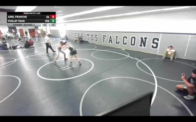 175 lbs Champ. Round 3 - Arel Francke, Calabasas vs Phillip Tran, Villa Park High School