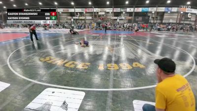 85 lbs Champ. Round 2 - Kaysen Storms, Winner Youth Wrestling vs Easton Staniszewski, Berge Elite Wrestling Academy