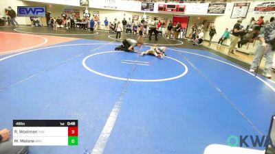 49 lbs Semifinal - Rhett Woolman, Tiger Trained Wrestling vs Maisyn Malone, Bartlesville Wrestling Club